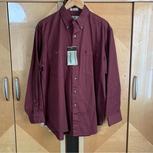 Browning SuperNaturals Shirt Burgundy Button Down Mens Large 100% Cotton VtG